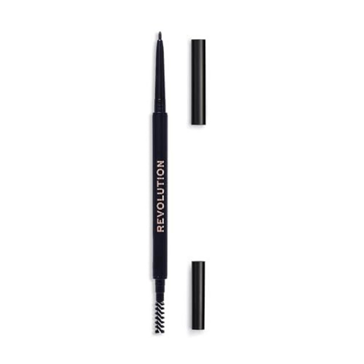 Makeup Revolution, Precise Brow, Eyebrow Cream Pencil & Brush 2-In-1, Ebony, 0.05 g
