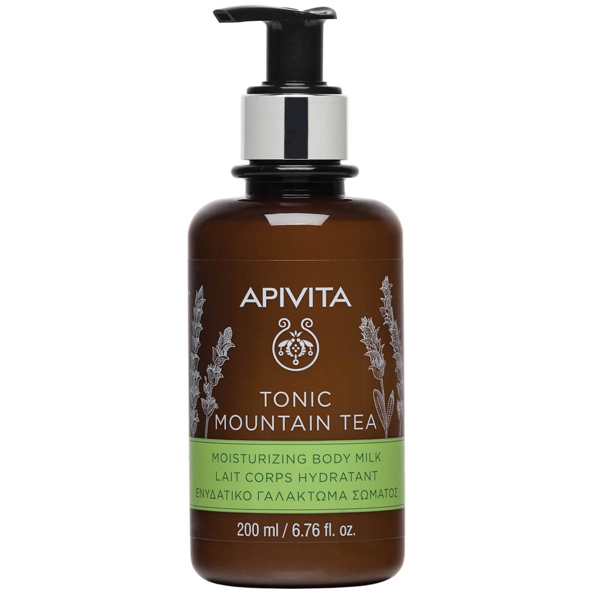 Apivita, Tonic Mountain Tea, Hydrating & Moisturising, Body Milk, Day & Night, 200 ml
