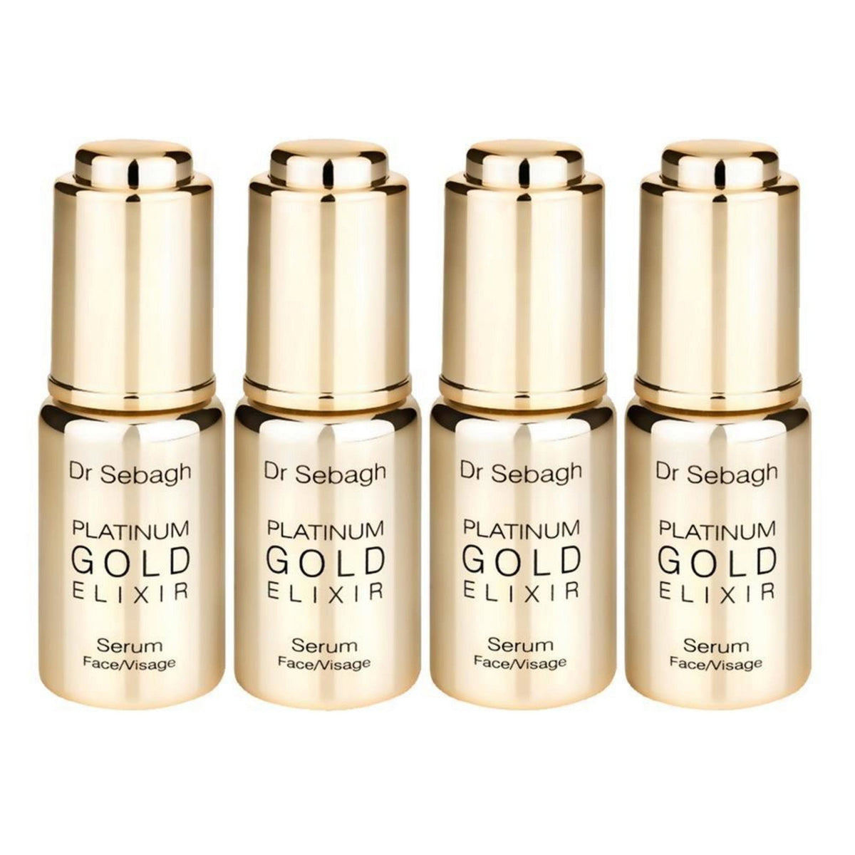 Set, Dr Sebagh, Platinum Gold, Anti-Aging, Day, Ampoules Treatment Serum, For Face, For Women, 4 pcs, 10 ml