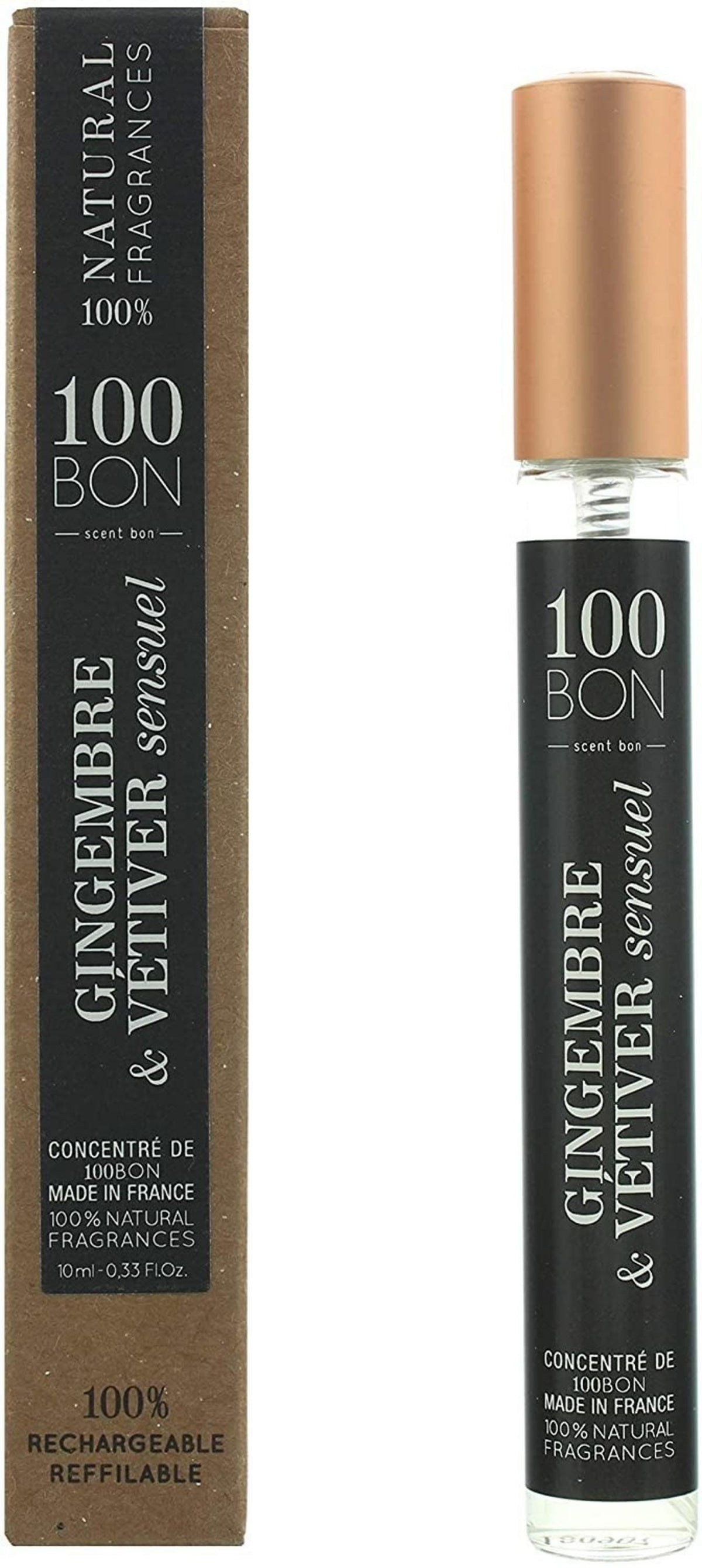 100 Bon, Gingembre & Vetiver Sensuel, Eau De Parfum, Unisex, 10 ml