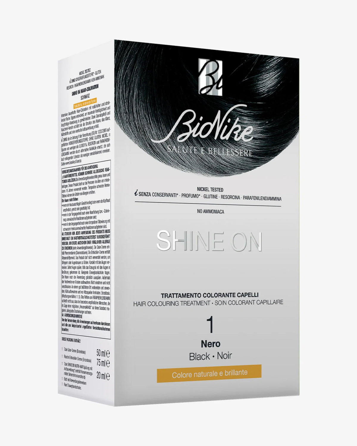 BioNike, Shine On, Permanent Hair Dye, 4.05 Chocolate Brown, 145 ml