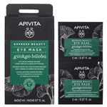 Set, Apivita, Ginko Biloba, Revitalizing, Weekly, Eye Cream Mask, 2 pcs, 2 ml