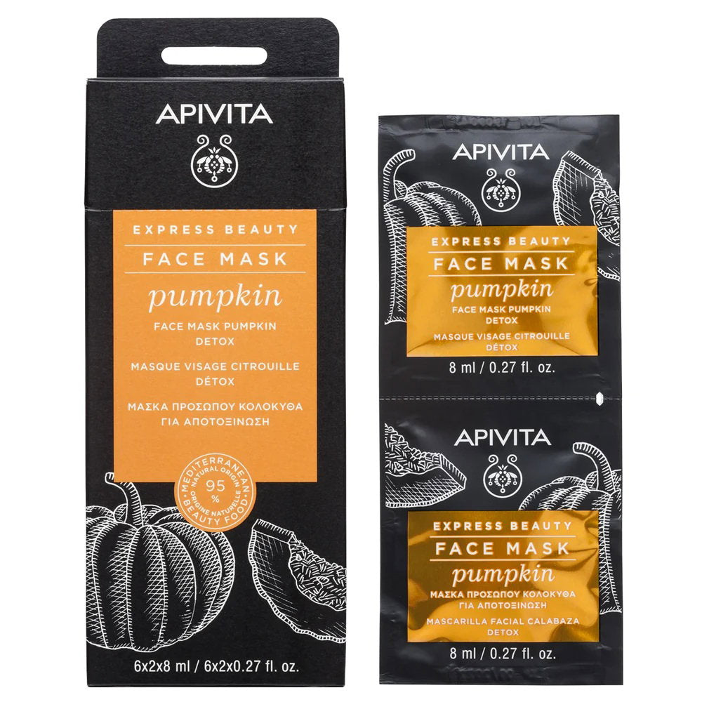 Apivita, Pumpkin, Detoxifying & Purifying, Clay Mask, 6 pcs, 8 ml