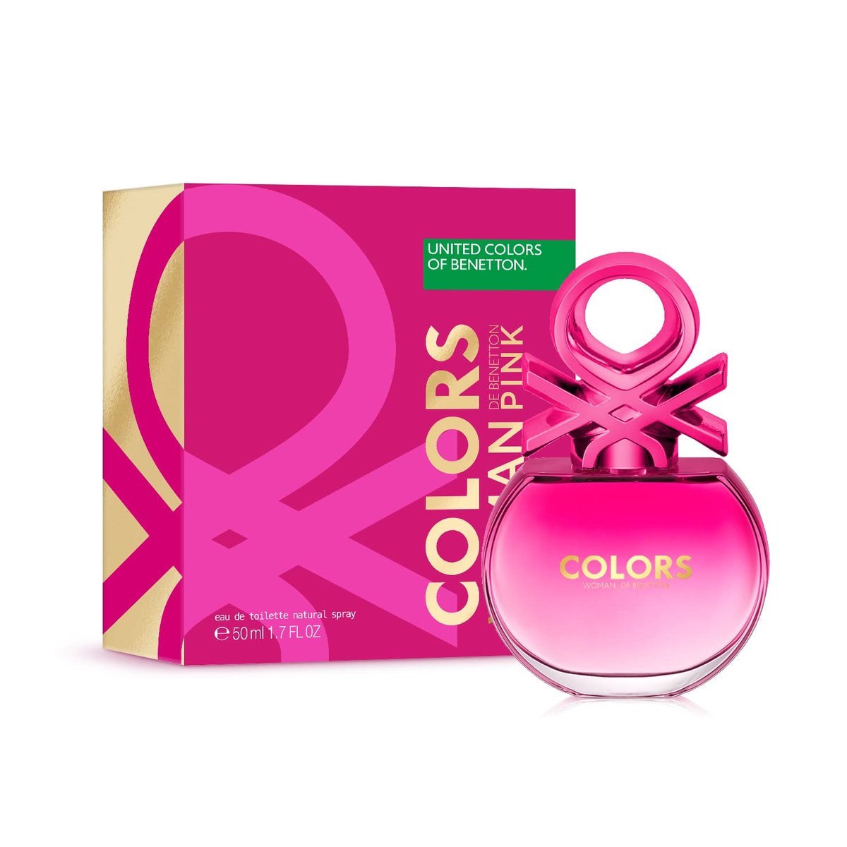 Benetton, Colors Pink, Eau De Toilette, For Women, 50 ml