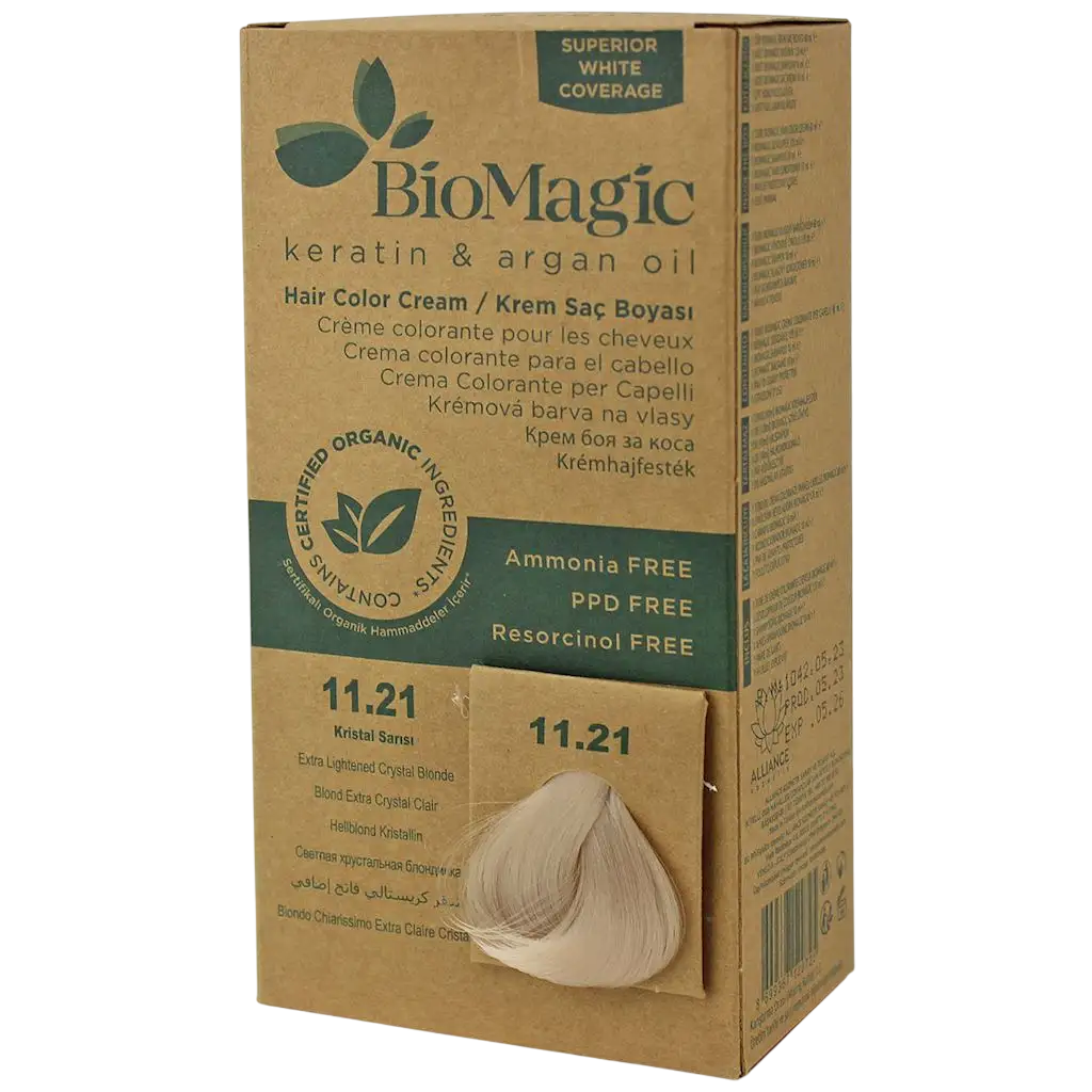 Biomagic, Biomagic, Keratin & Argan Oil, Permanent Hair Dye, 11.21 , 250 ml *Tester