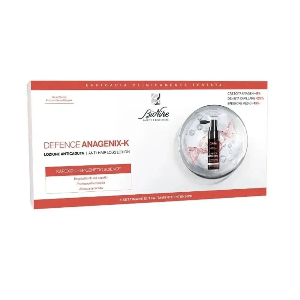 BioNike, Defense Anagenix-K, Hair Lotion Treatment, Anti-Hair Loss, 6 pcs, 15 ml