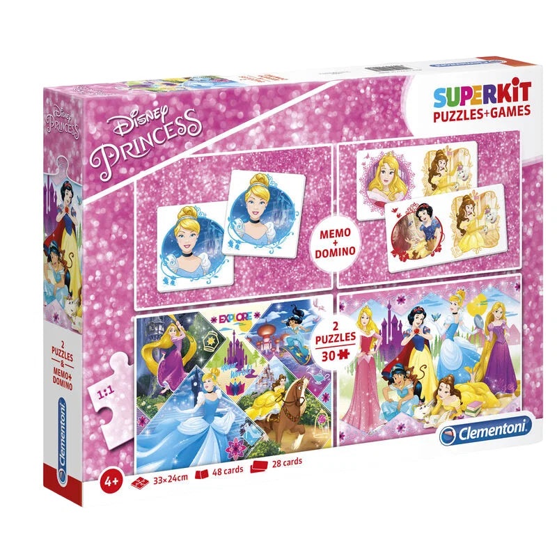 Clementoni SuperKit Disney Princess set di puzzle e giochi - 28 pz