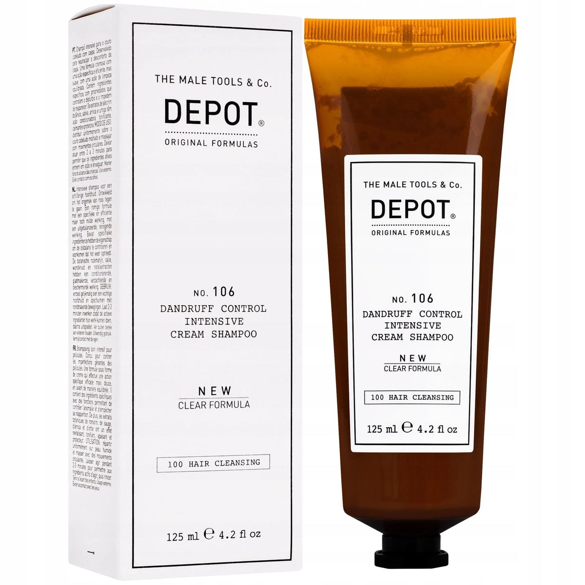 Depot, 100 Hair Cleansing No. 106 Clear Formula, Pro-Vitamin B5, Hair Shampoo, Anti-Dandruff, 125 ml