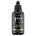 Gosh, Foundation Plus+, Cover & Conceal, Liquid Foundation, 006, Honey, SPF15, 30 ml