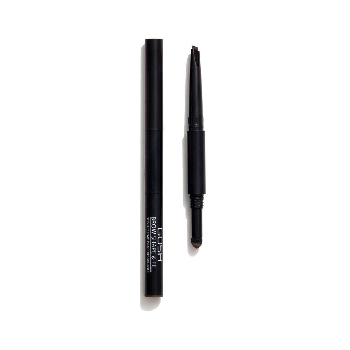 Gosh, Shape & Fill, Double, Eyebrow Cream Pencil, 003, Dark Brown, 0.5 g