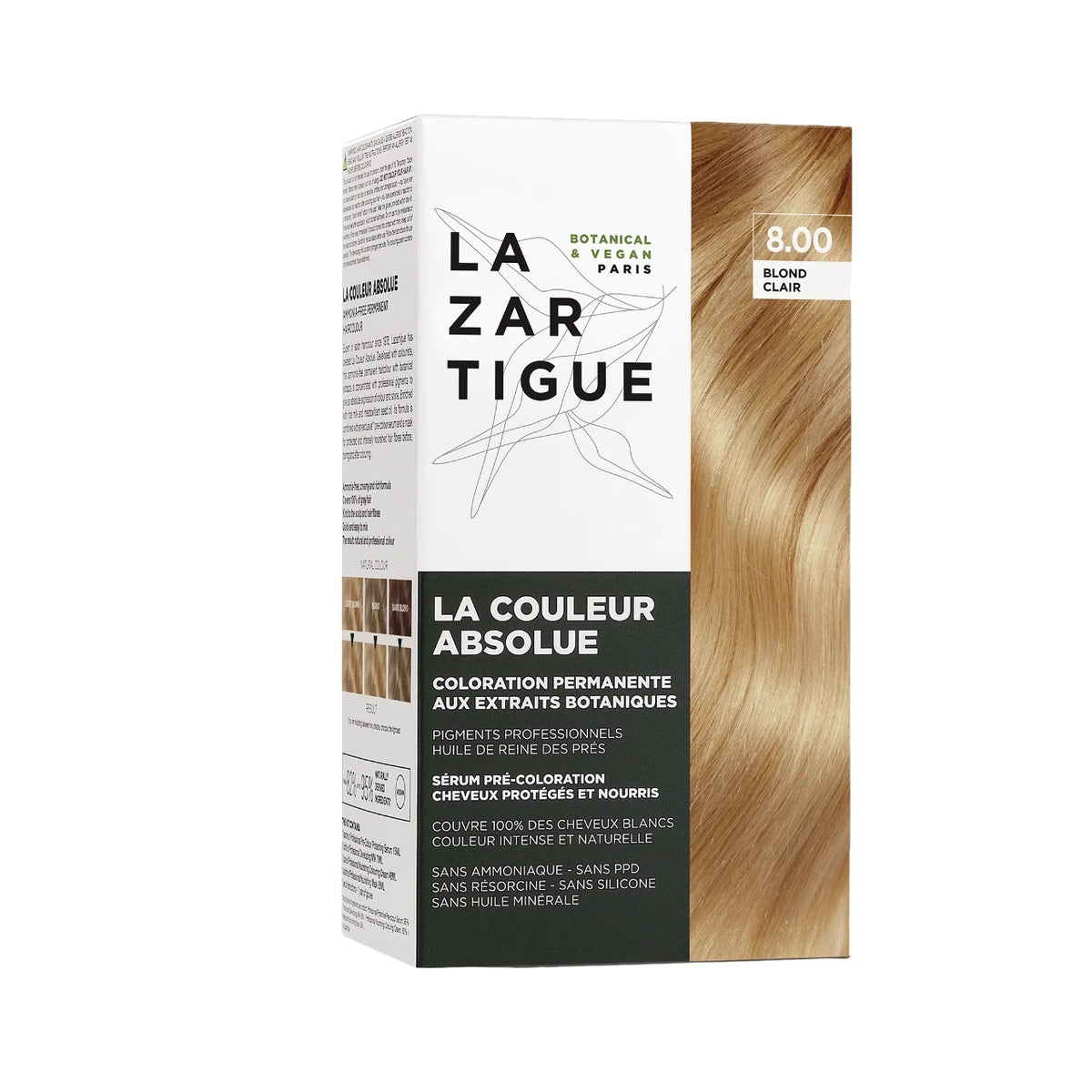 Lazartigue, La Couleur Absolue, Permanent Hair Dye, 8.00 Light Blond, 143 ml