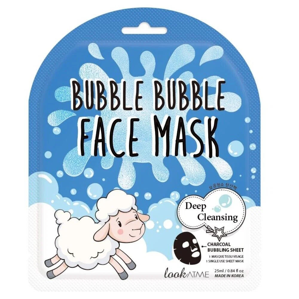 Look At Me Bubble Bubble Maschera in tessuto al carbone per una pulizia profonda 25 ml