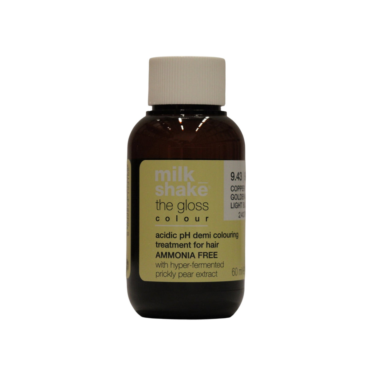 milk_shake The Gloss Tintura demi-permanente per capelli a pH acido 9.43 Biondo molto chiaro ramato dorato 60 ml