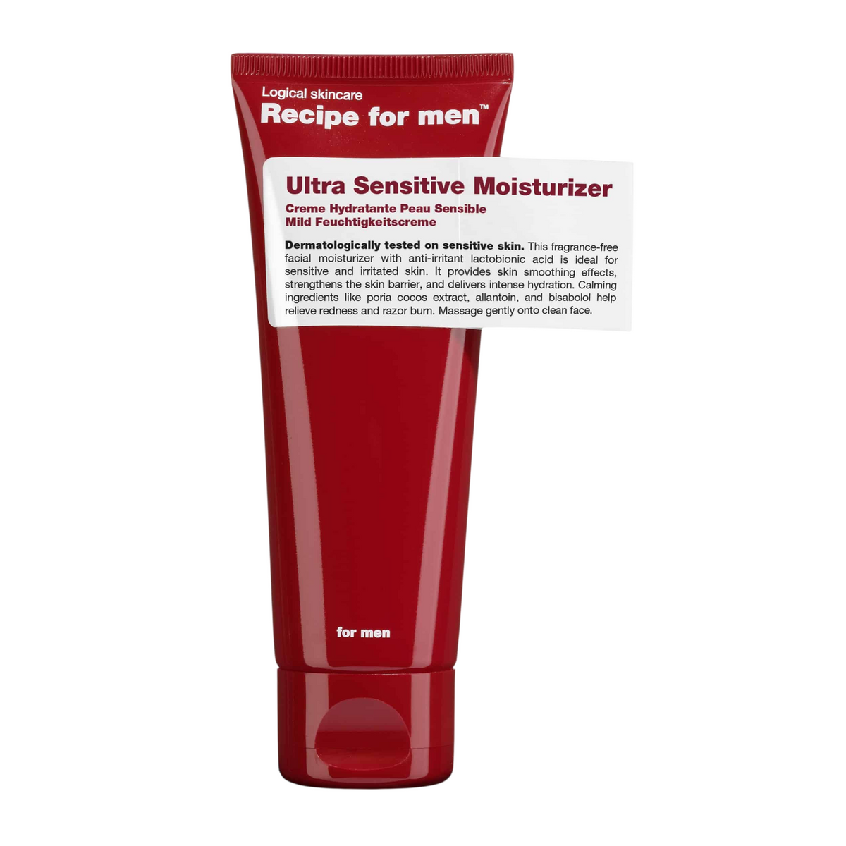 Recipe For Men Crema idratante per pelli ultrasensibili 75 ml