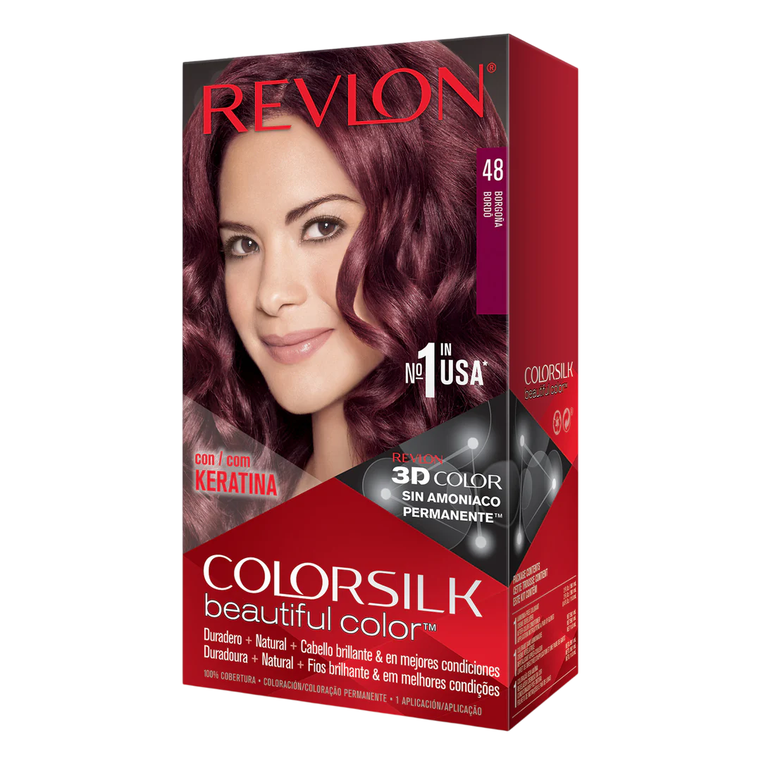 Revlon, Colorsilk, Permanent Hair Dye, 48 Burgundy, 130 ml