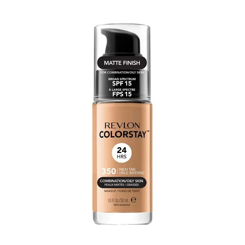 Revlon, Colorstay, Liquid Foundation, 350, Rich Tan, SPF 20, 30 ml