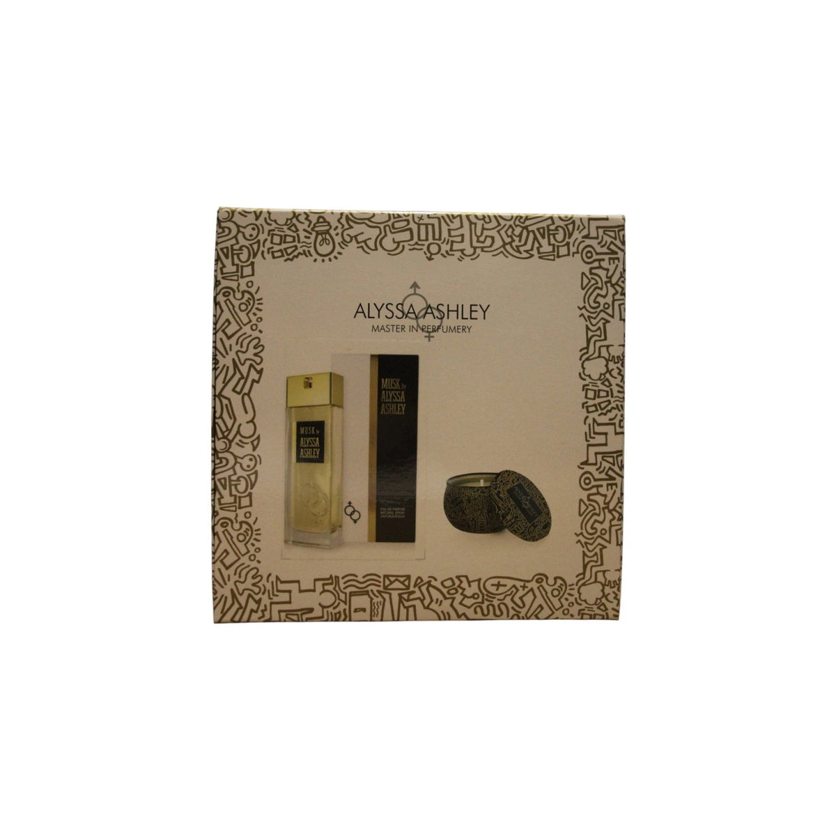 Alyssa Ashley Musk Set Regalo Eau de Parfum con Candela Profumata - 100 ml + 110 g