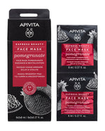 Set, Apivita, Express Pomegranate, Revitalising, Cream Mask, For Face, 2 pcs, 8 ml