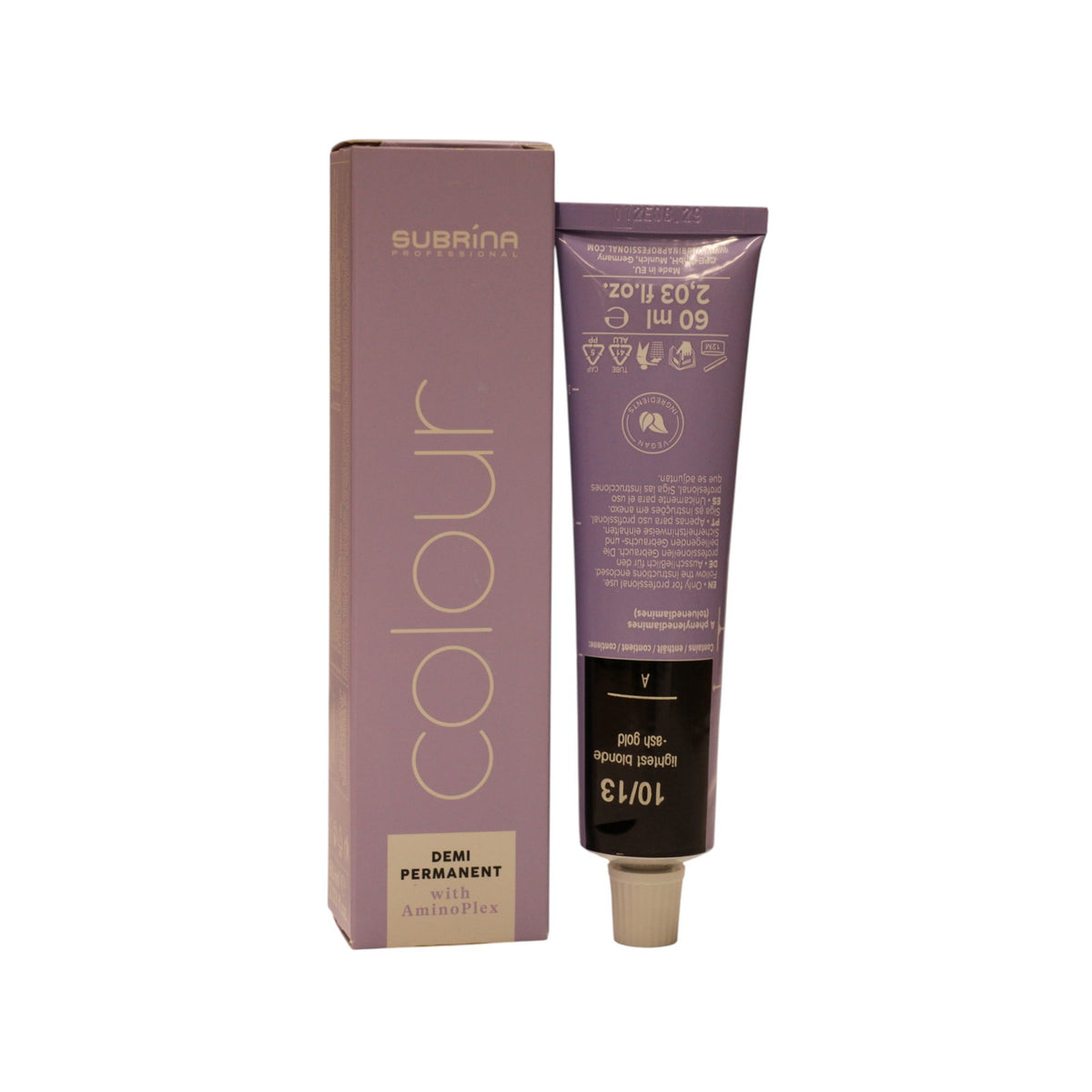 Subrina Professional Colorazione demi-permanente 10/13 Biondo chiarissimo cenere dorato 60 ml