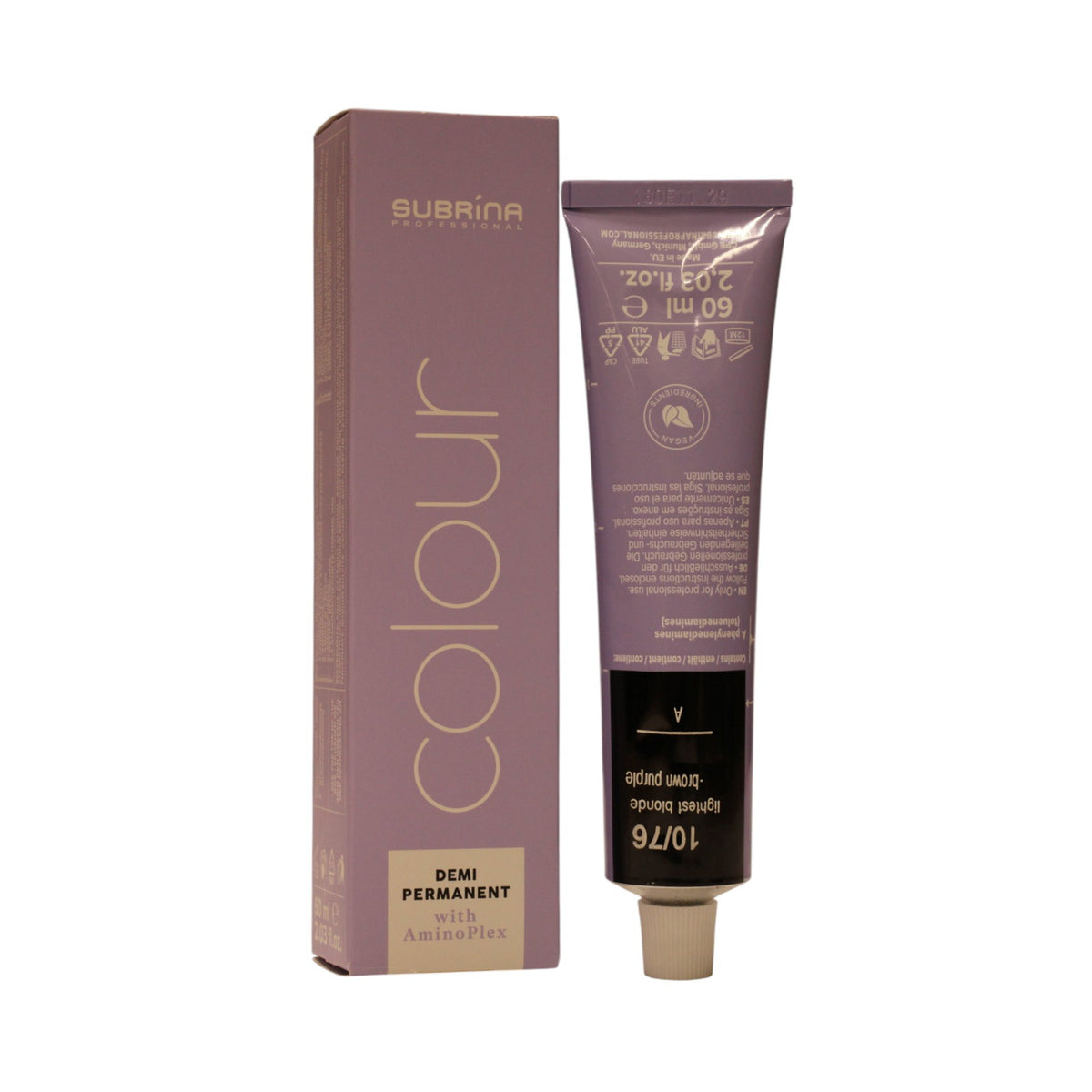 Subrina Professional Colorazione demi-permanente 10/76 Biondo chiarissimo marrone-viola 60 ml