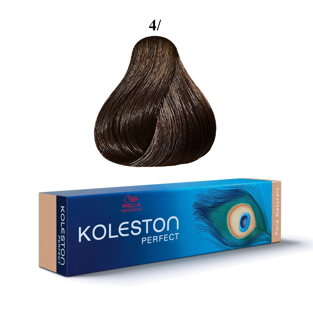 Wella Professionals, Koleston Perfect, Permanent Hair Dye, 4/ Medium Brown, 60 ml